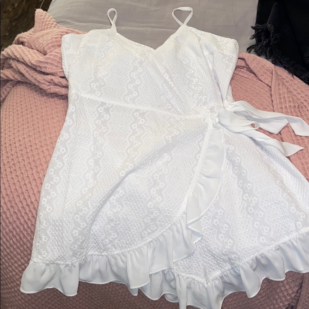 Skort White Lace Romper